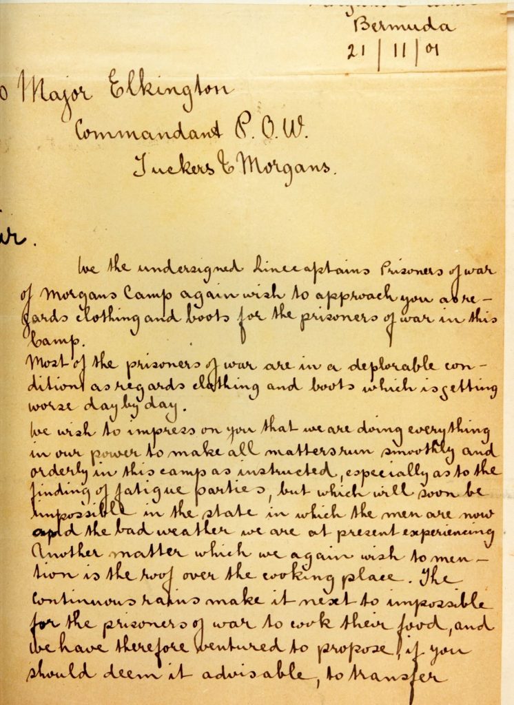 letter to Major Elkington